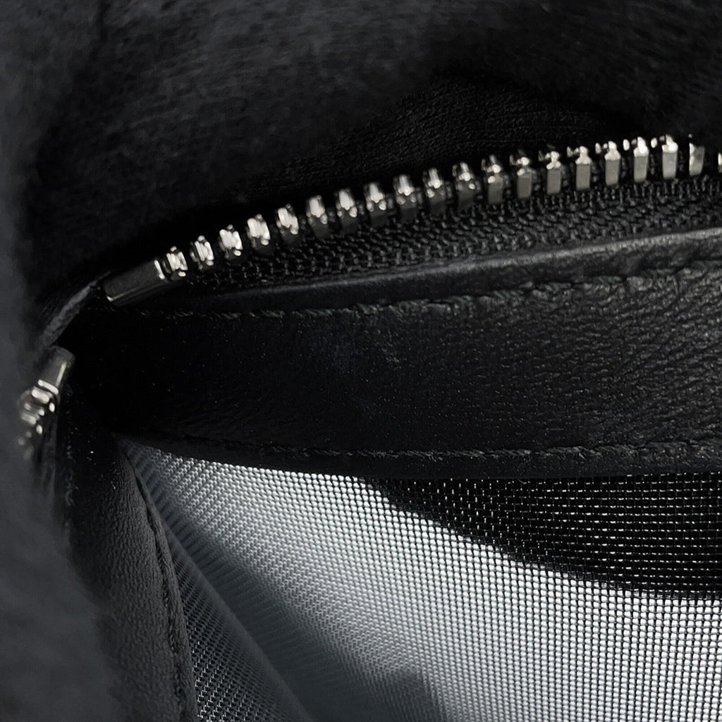 Balenciaga Black Mesh Leather Handbag Tote