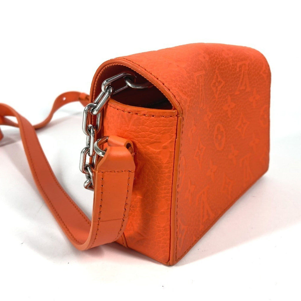 Louis Vuitton Orange Leather Pochette Shoulder Bag