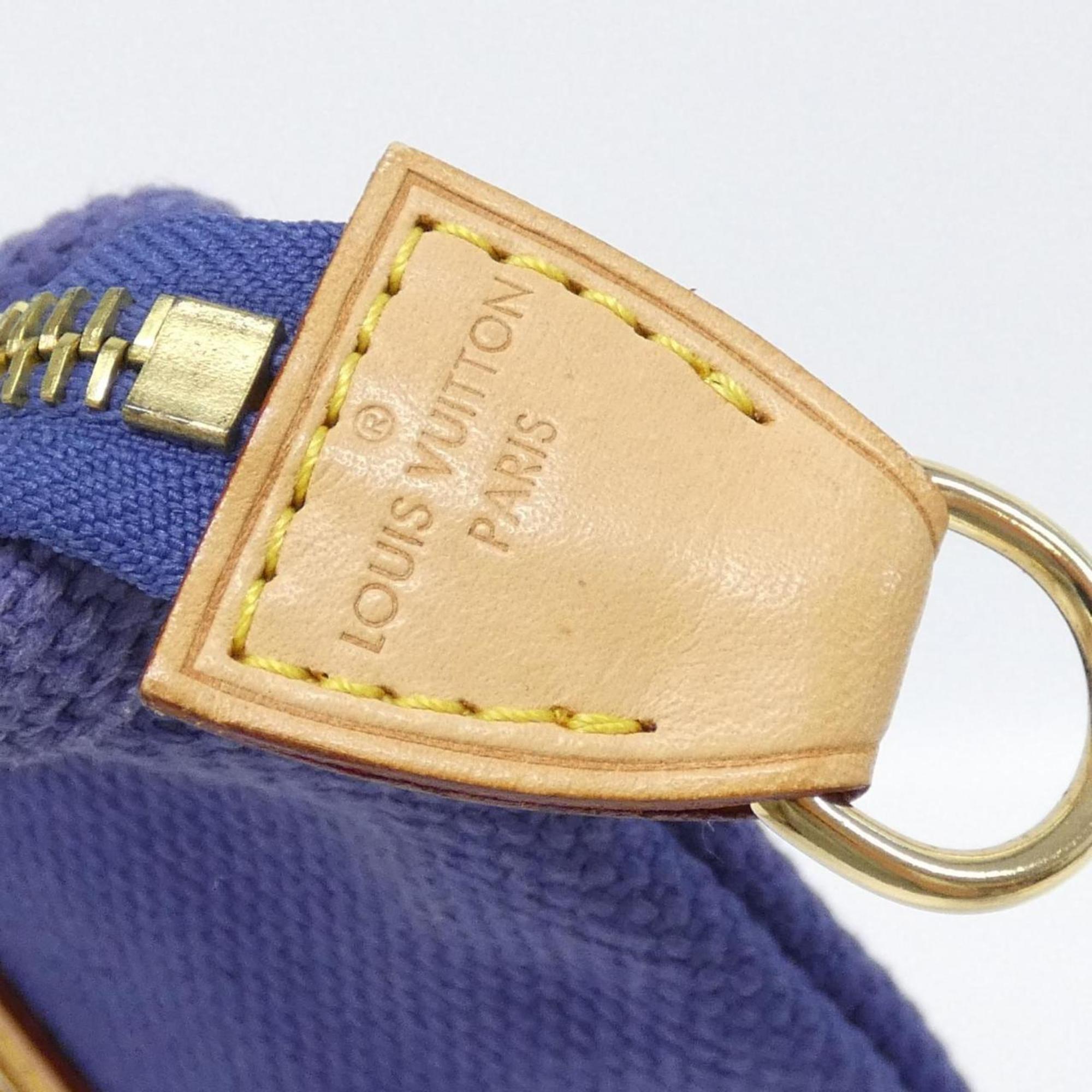 Louis Vuitton Blue Navy Canvas Handbag Pochette
