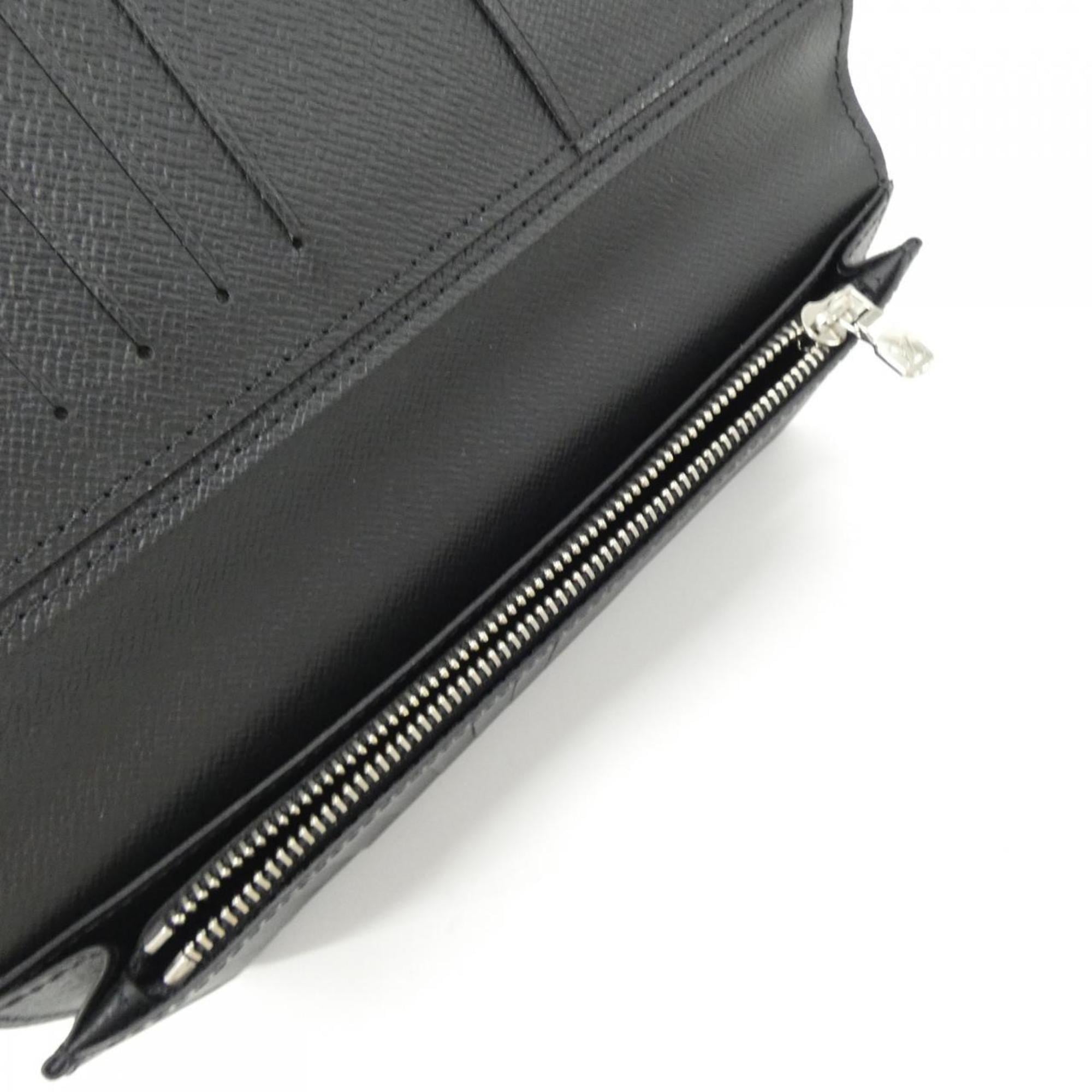 Louis Vuitton Black Leather Long Wallet