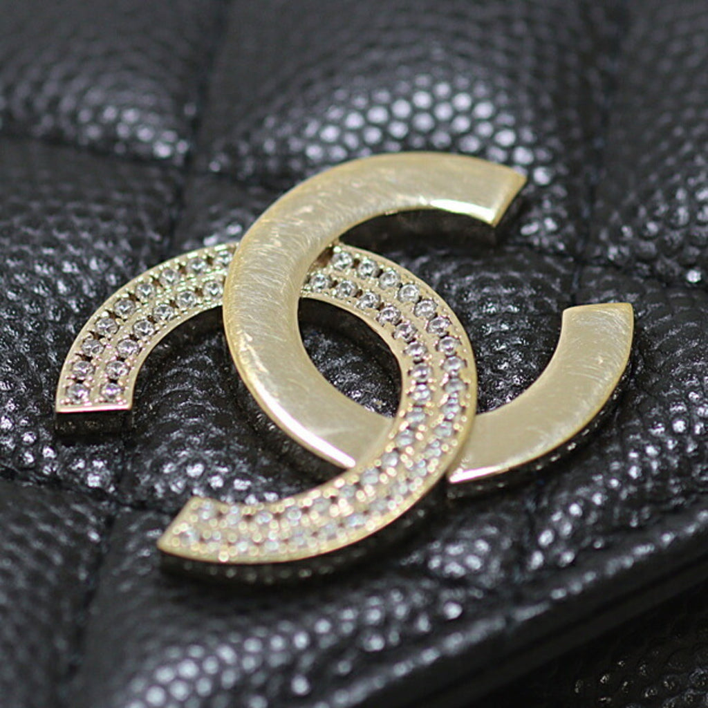 Chanel Black Grained Calfskin Wallet (Bi-Fold)
