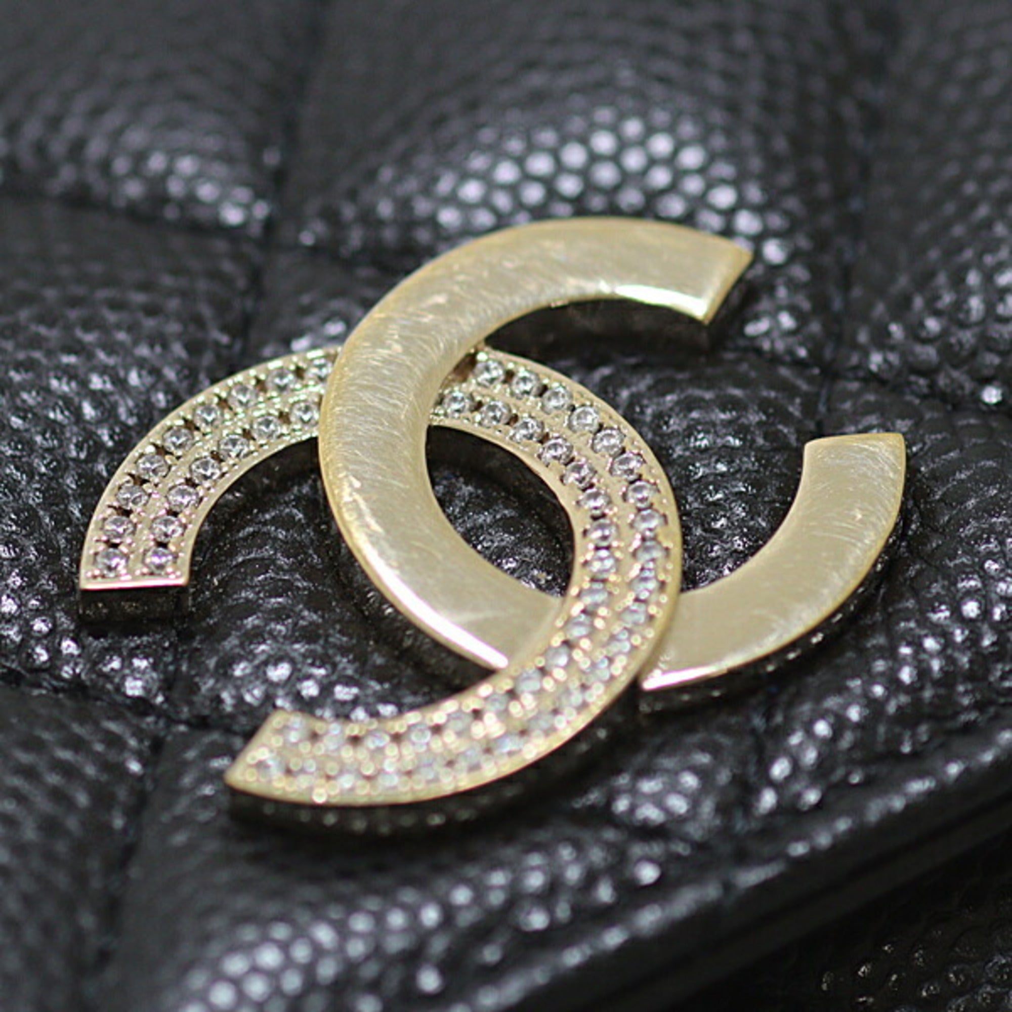 Chanel Black Grained Calfskin Wallet (Bi-Fold)