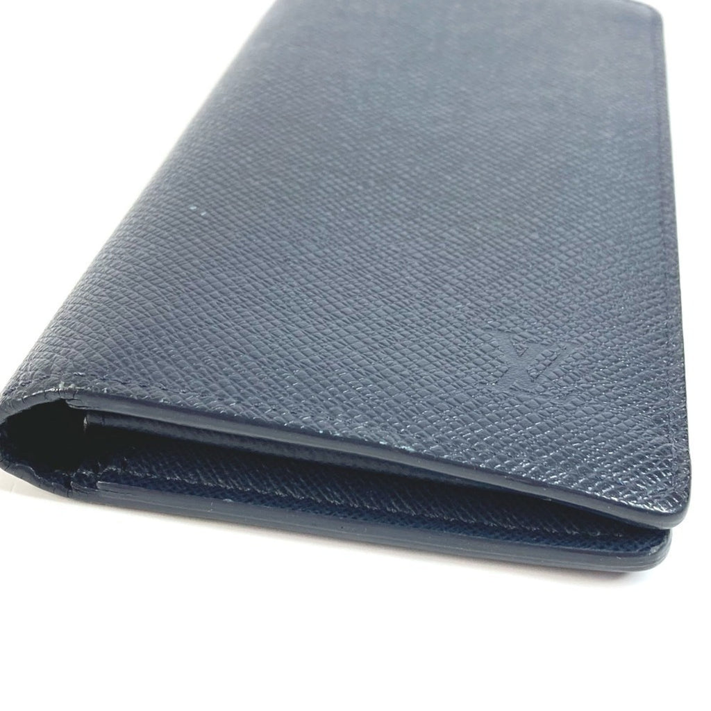 Louis Vuitton Blue Ocean Taiga Leather Leather Long Wallet