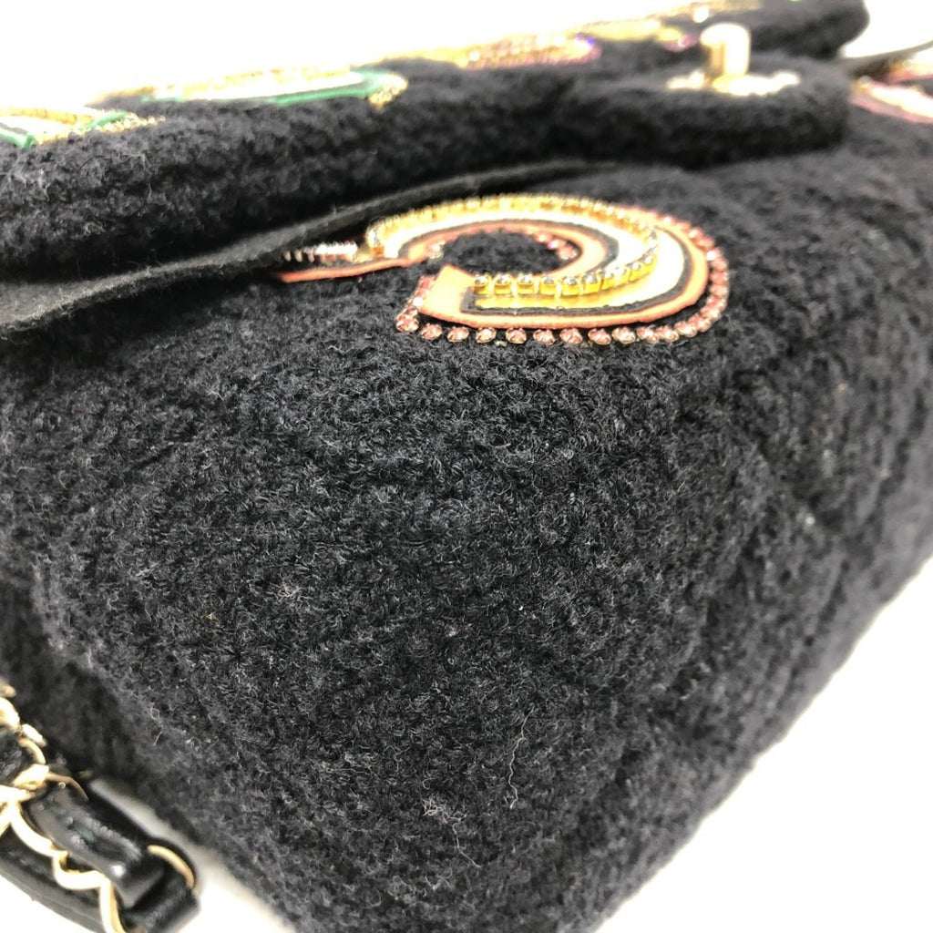 Chanel Black Canvas Shoulder Bag