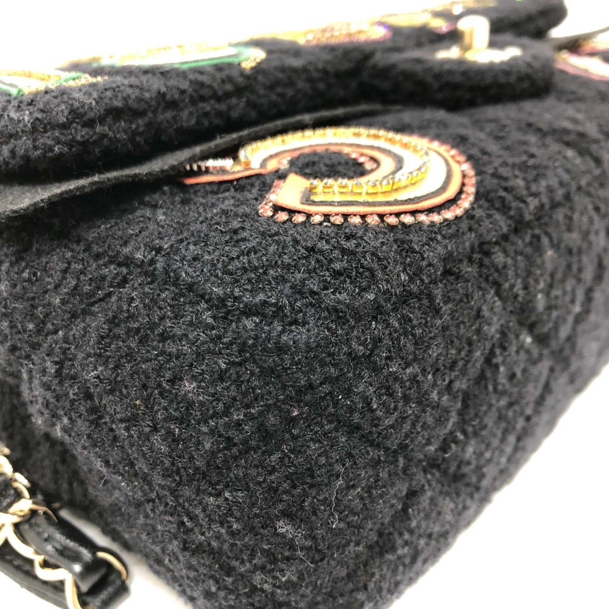 Chanel Black Canvas Shoulder Bag