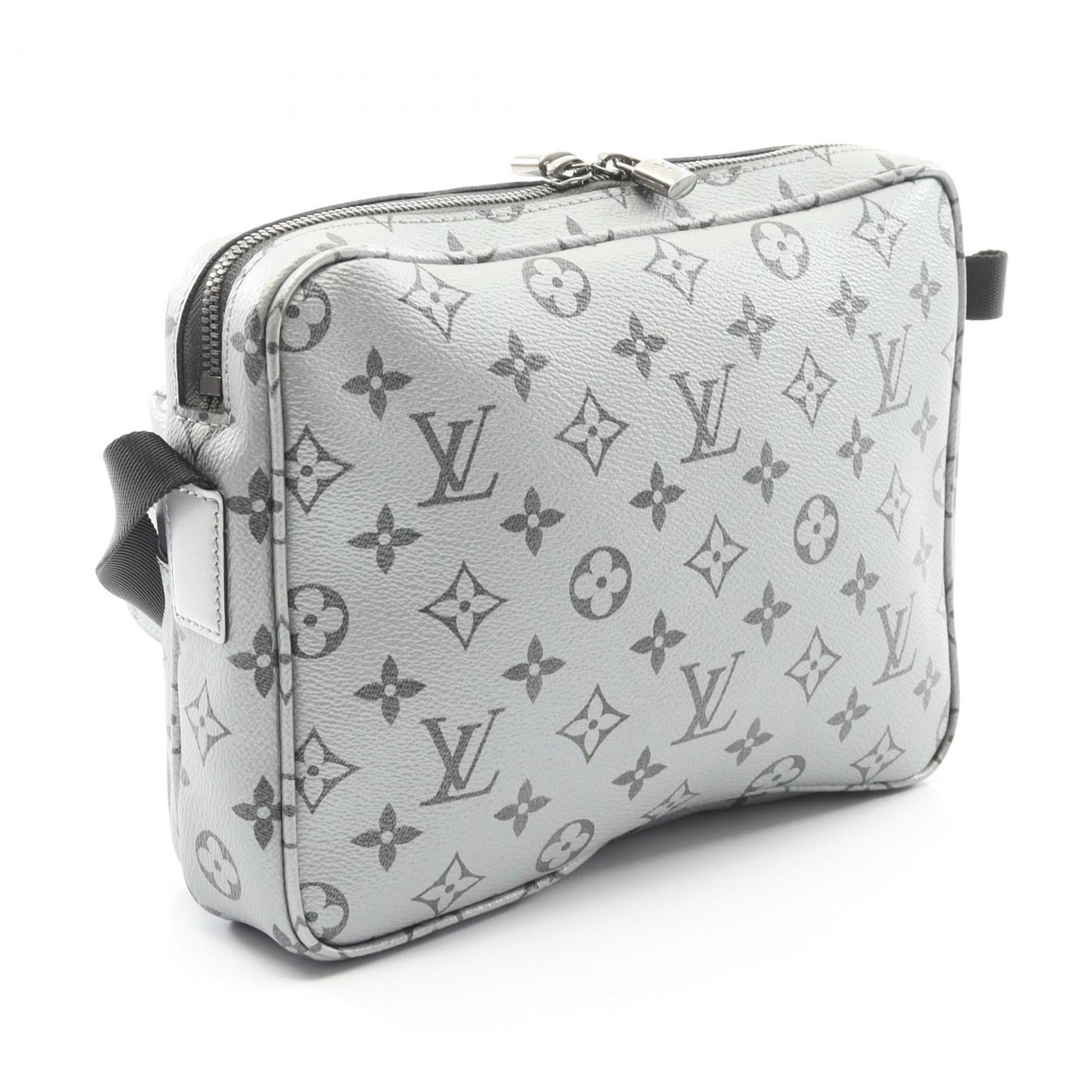Louis Vuitton Silver Coated Canvas Shoulder Bag