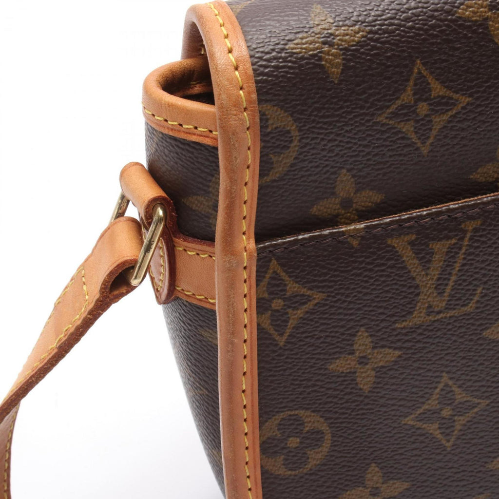 Louis Vuitton Brown Coated Canvas Leather Shoulder Bag