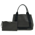 Balenciaga Black Leather Handbag Pouch Tote
