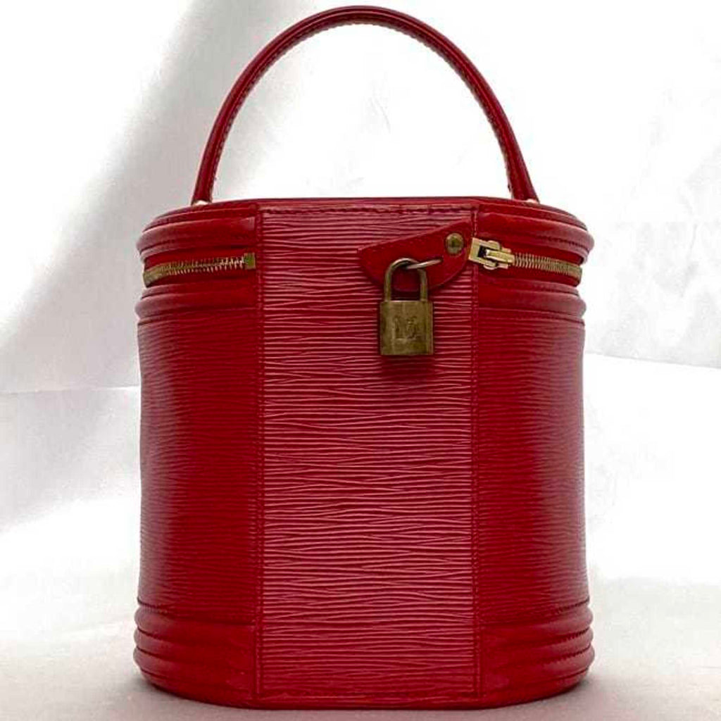 Louis Vuitton Castilian Red Epi Leather Handbag Vanity Bag