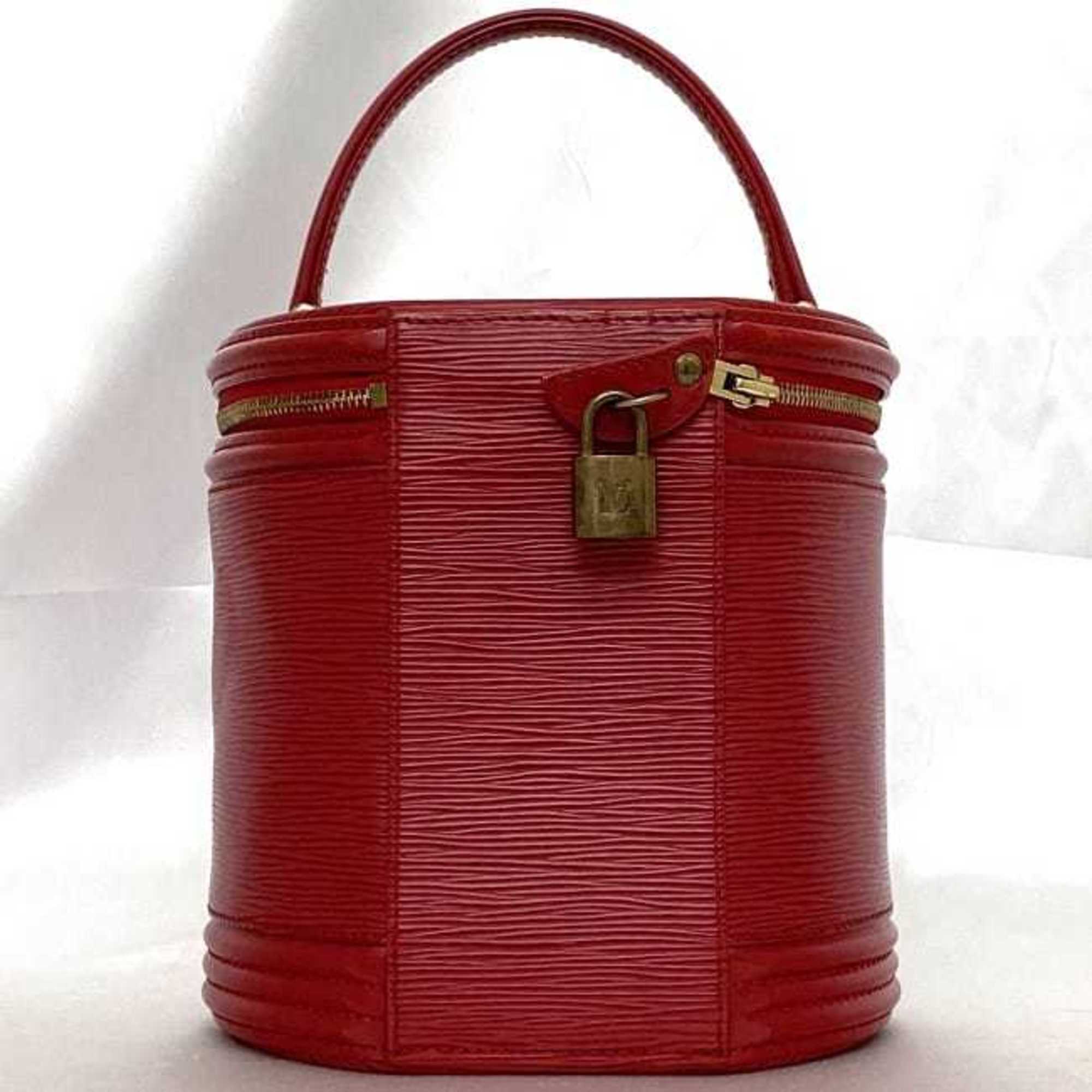 Louis Vuitton Castilian Red Epi Leather Handbag Vanity Bag