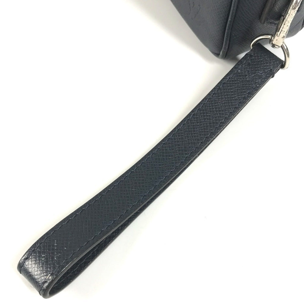 Louis Vuitton Navy Navy Blue Taiga Leather Clutch Bag Pochette Pouch