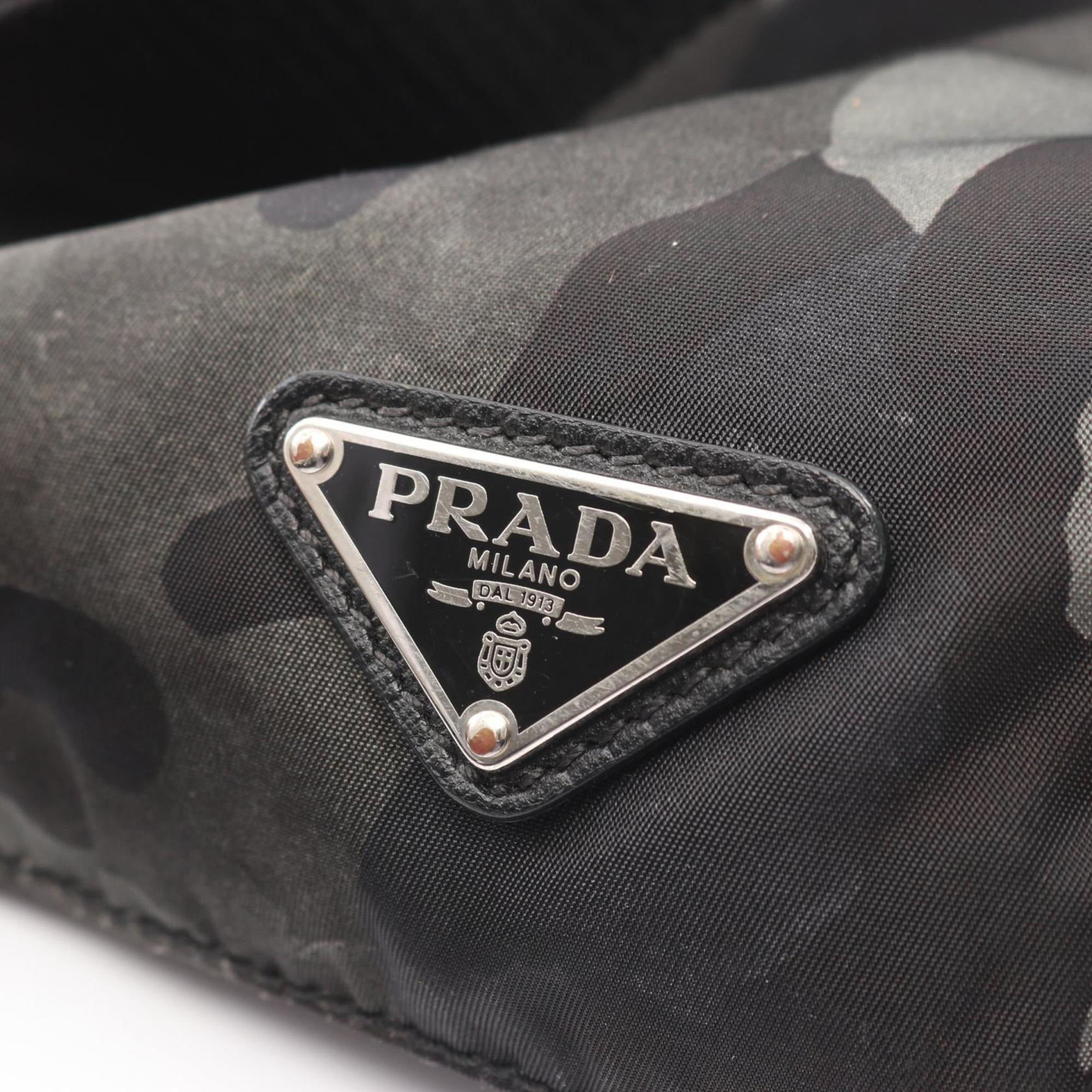 Prada Green Multi-Color Nylon Shoulder Bag