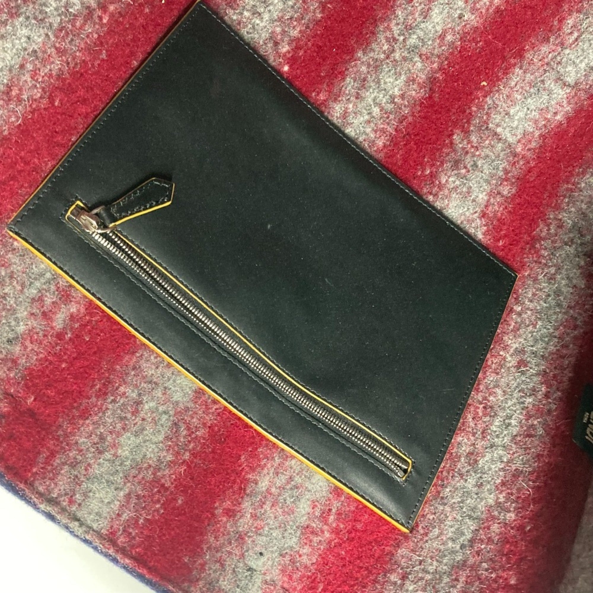 Fendi Navy Wool Shoulder Bag Tote Bag