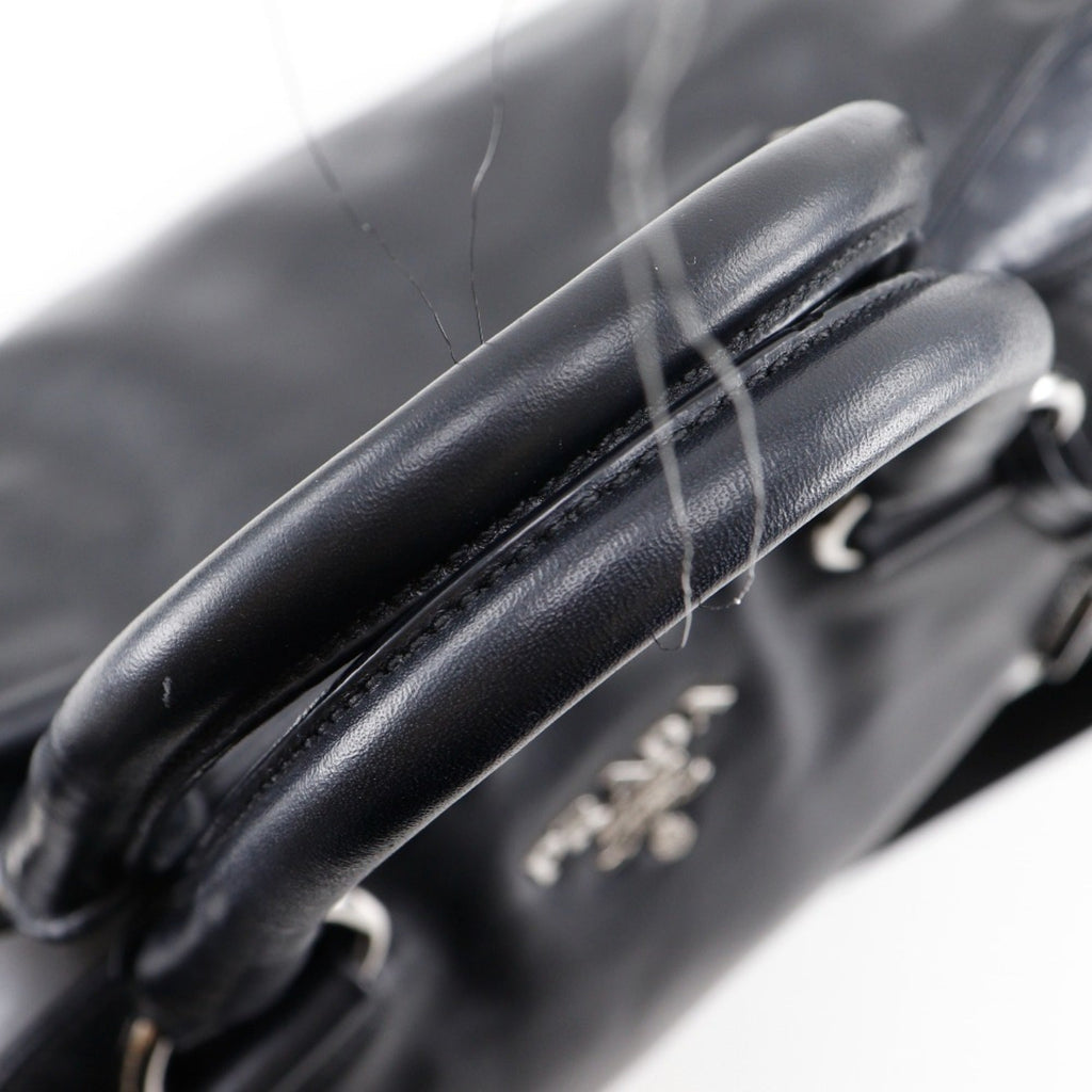Prada Black Leather Tote Bag