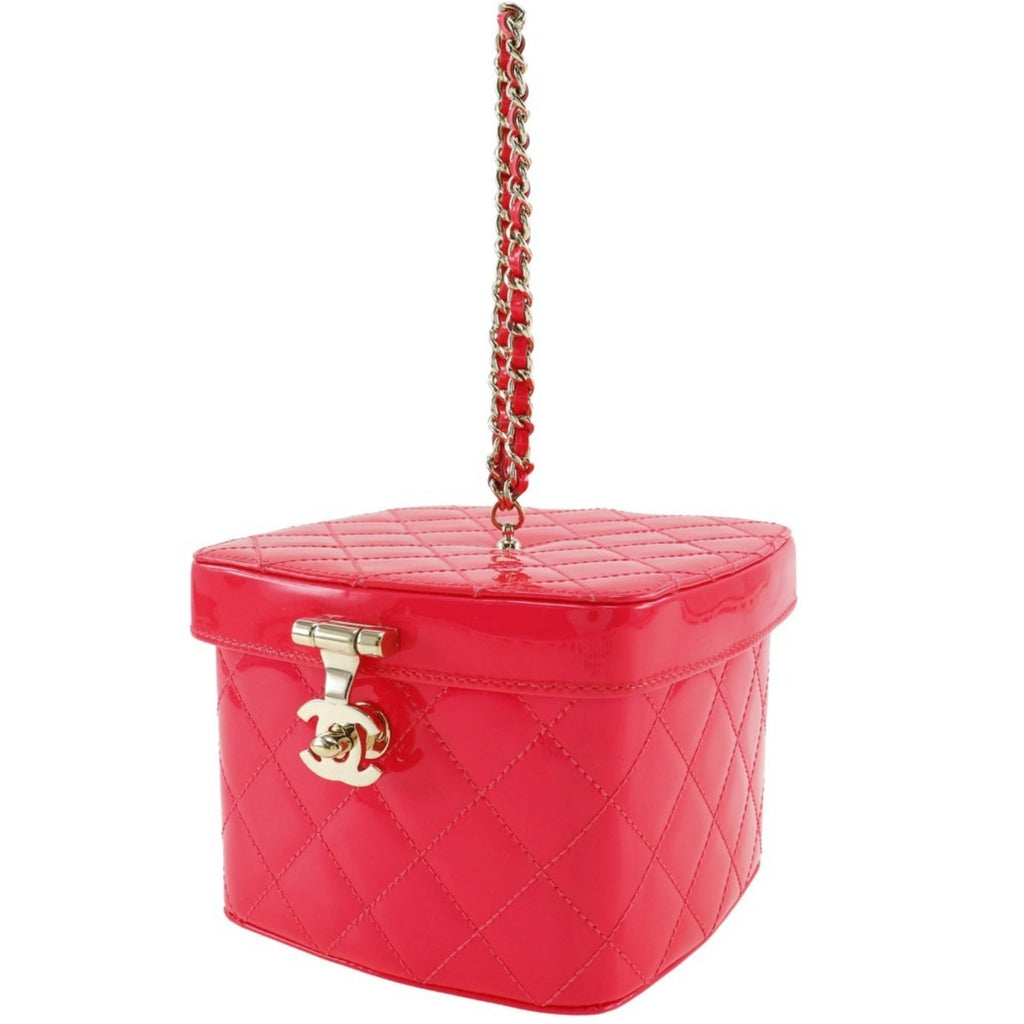Chanel Pink Patent Leather Handbag