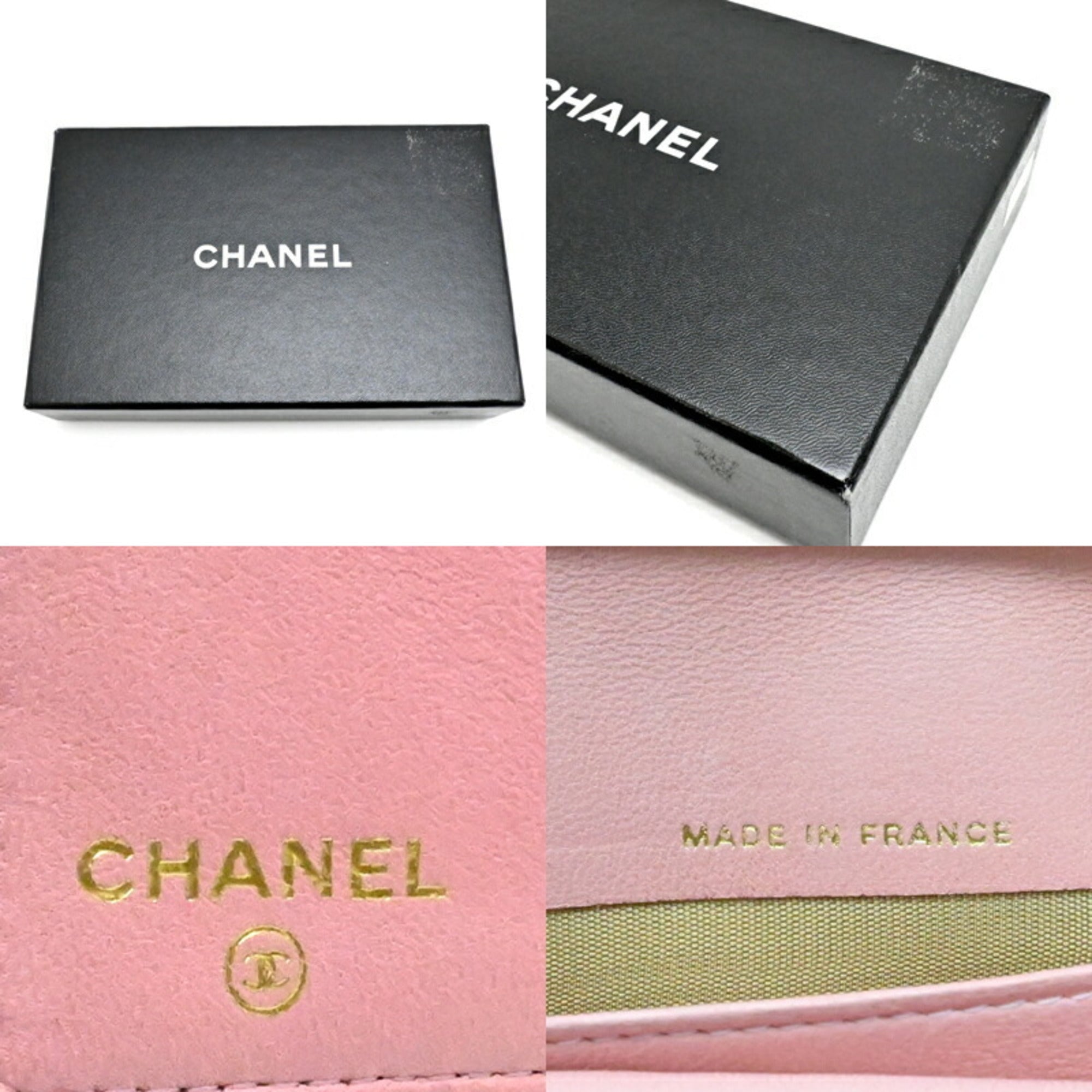 Chanel Pink Grained Calfskin Wallet (Bi-Fold)