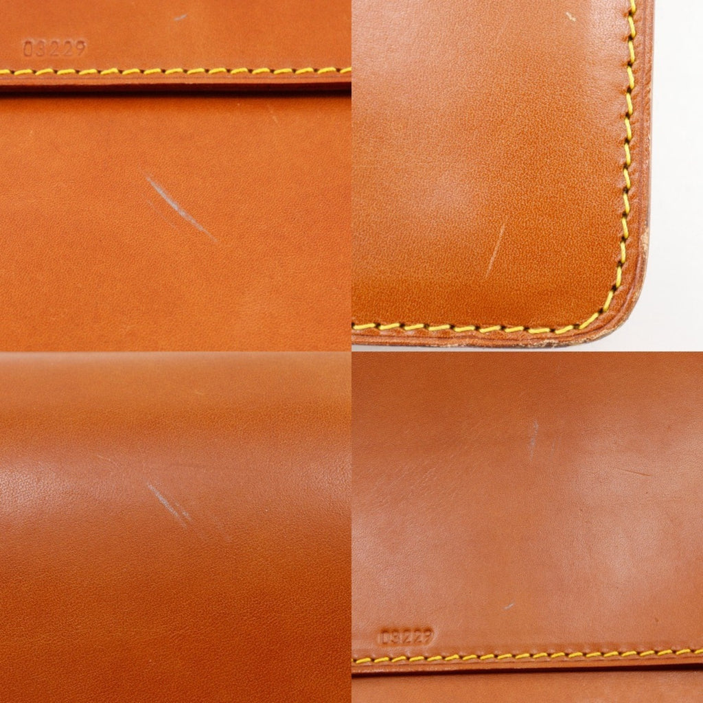 Louis Vuitton Brown Camel Nomade Leather Briefcase