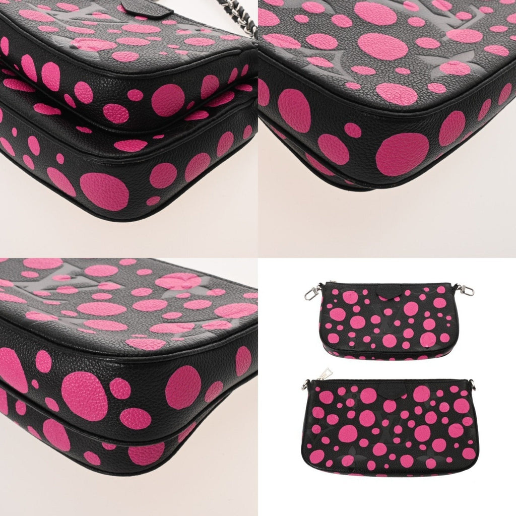 Louis Vuitton Noir Pink Leather Pochette Pouch Shoulder Bag