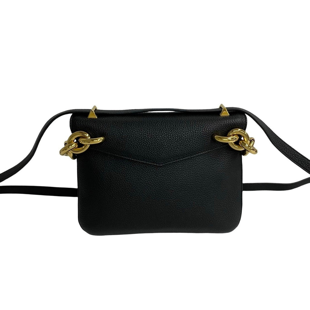 Bottega Veneta Black Leather Handbag Shoulder Bag