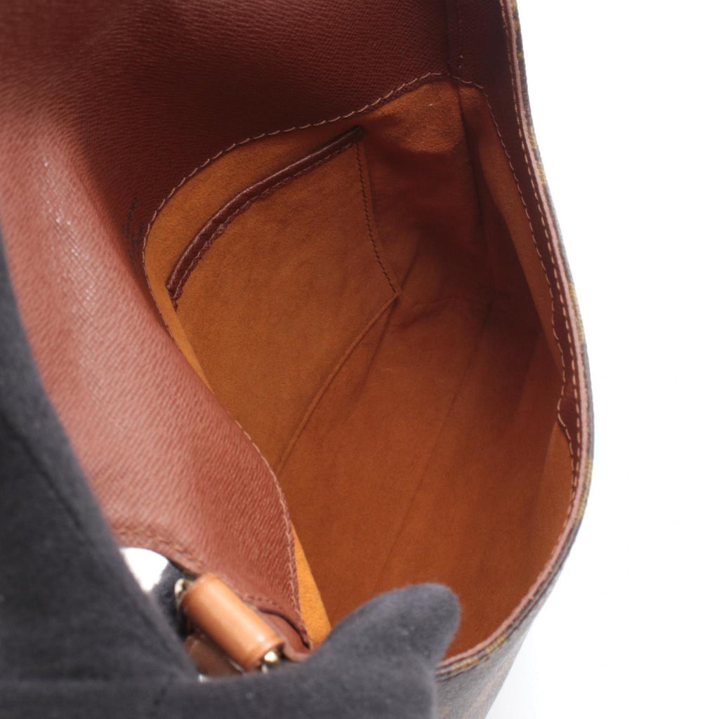 Louis Vuitton Brown Coated Canvas Leather Handbag Shoulder Bag