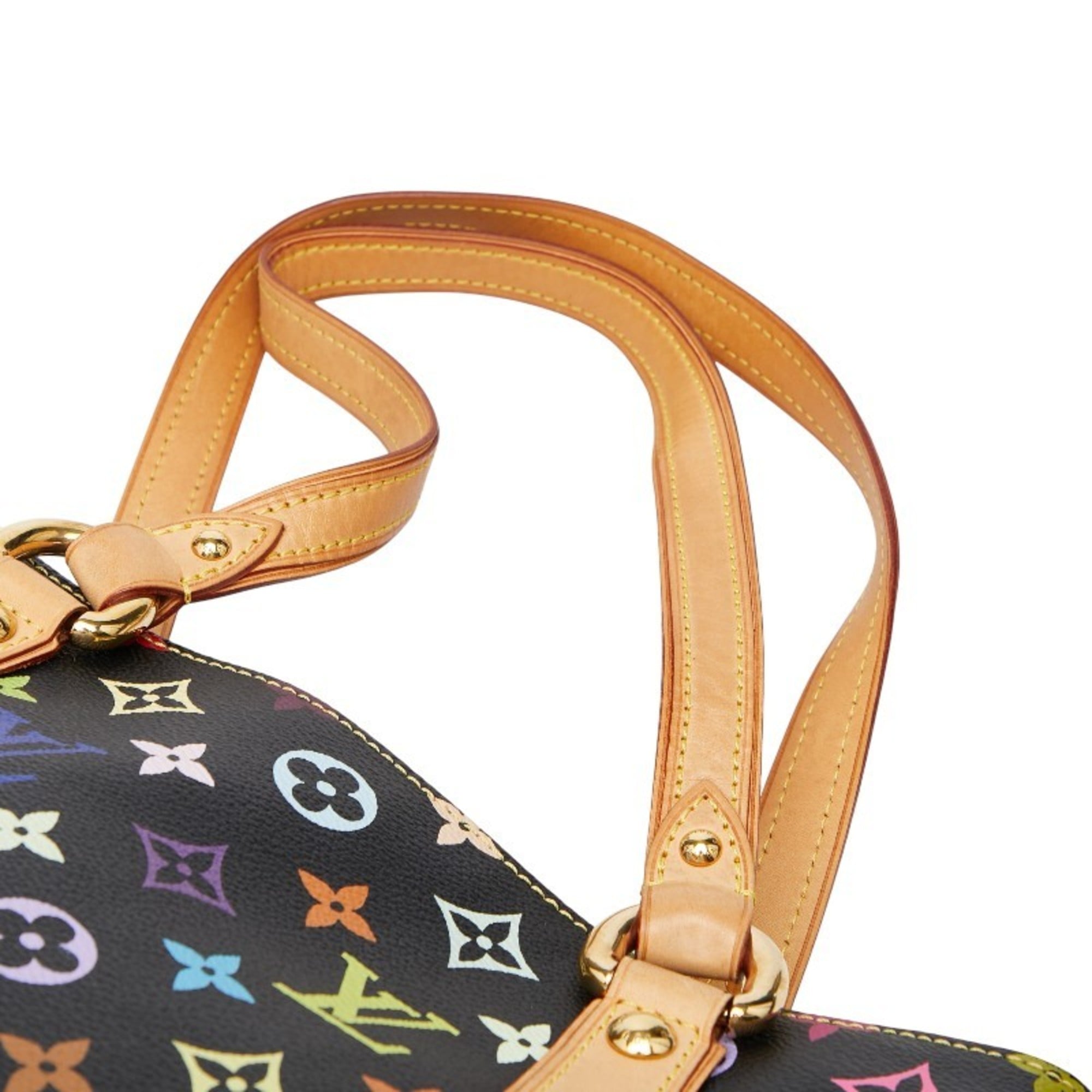 Louis Vuitton Black Multi-Color Pvc Leather Handbag Tote Bag