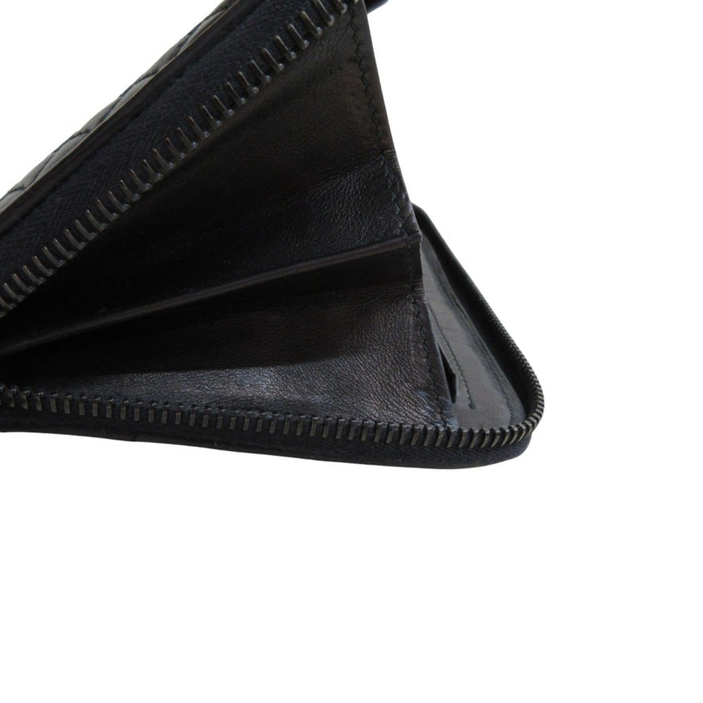 Bottega Veneta Black Leather Long Wallet (Bi-Fold)