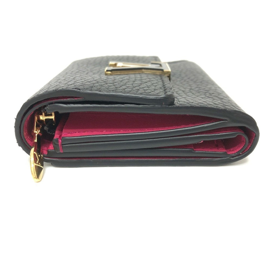 Louis Vuitton Bicolor Black Noir Pink Leather Coin Purse/Coin Case