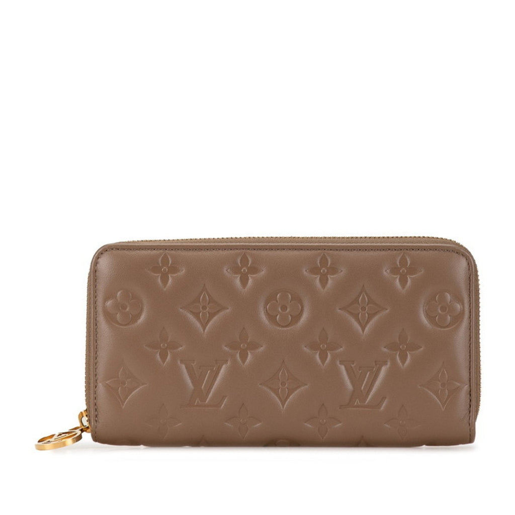 Louis Vuitton Beige Taupe Leather Coin Purse/Coin Case
