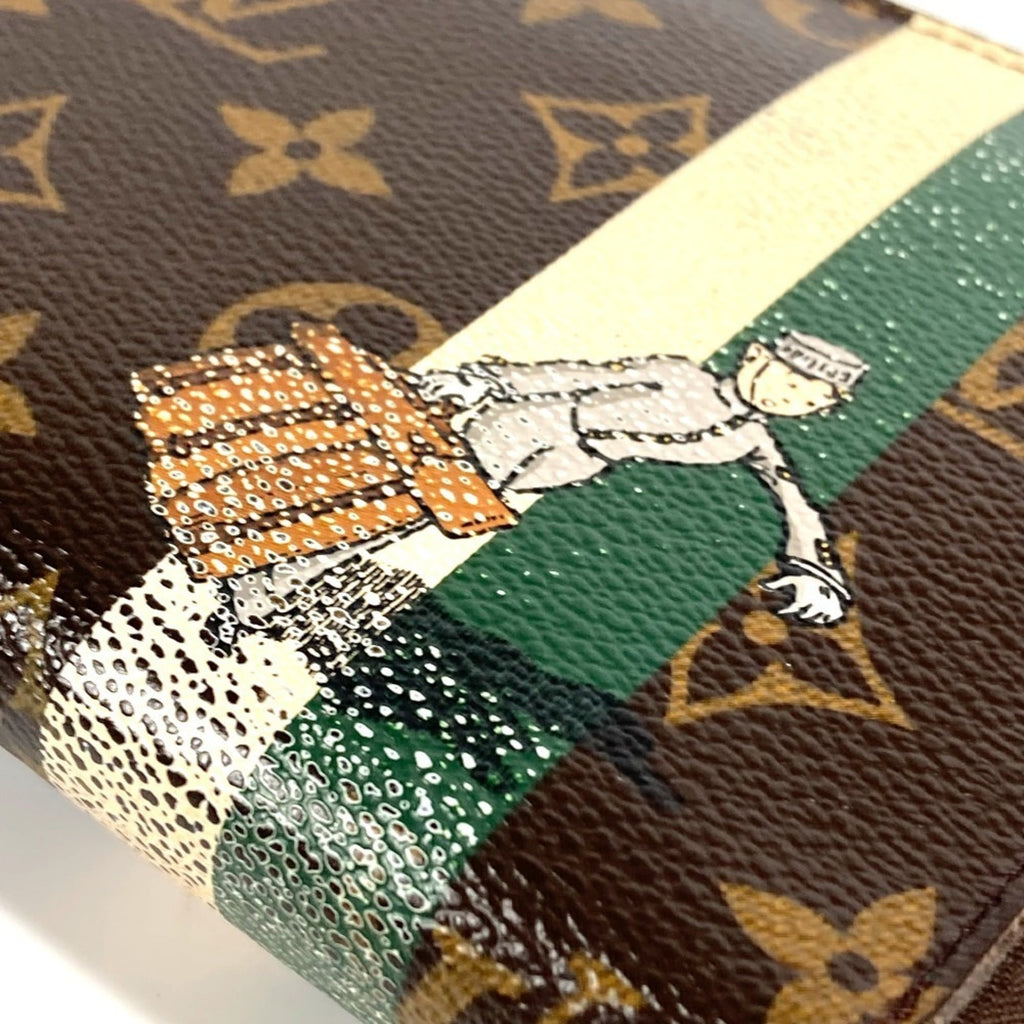 Louis Vuitton Brown Green Monogram Long Wallet
