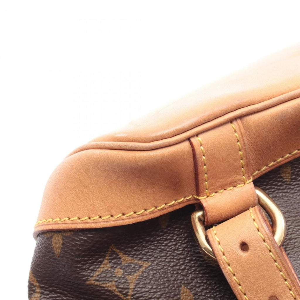 Louis Vuitton Brown Coated Canvas Leather Backpack Handbag