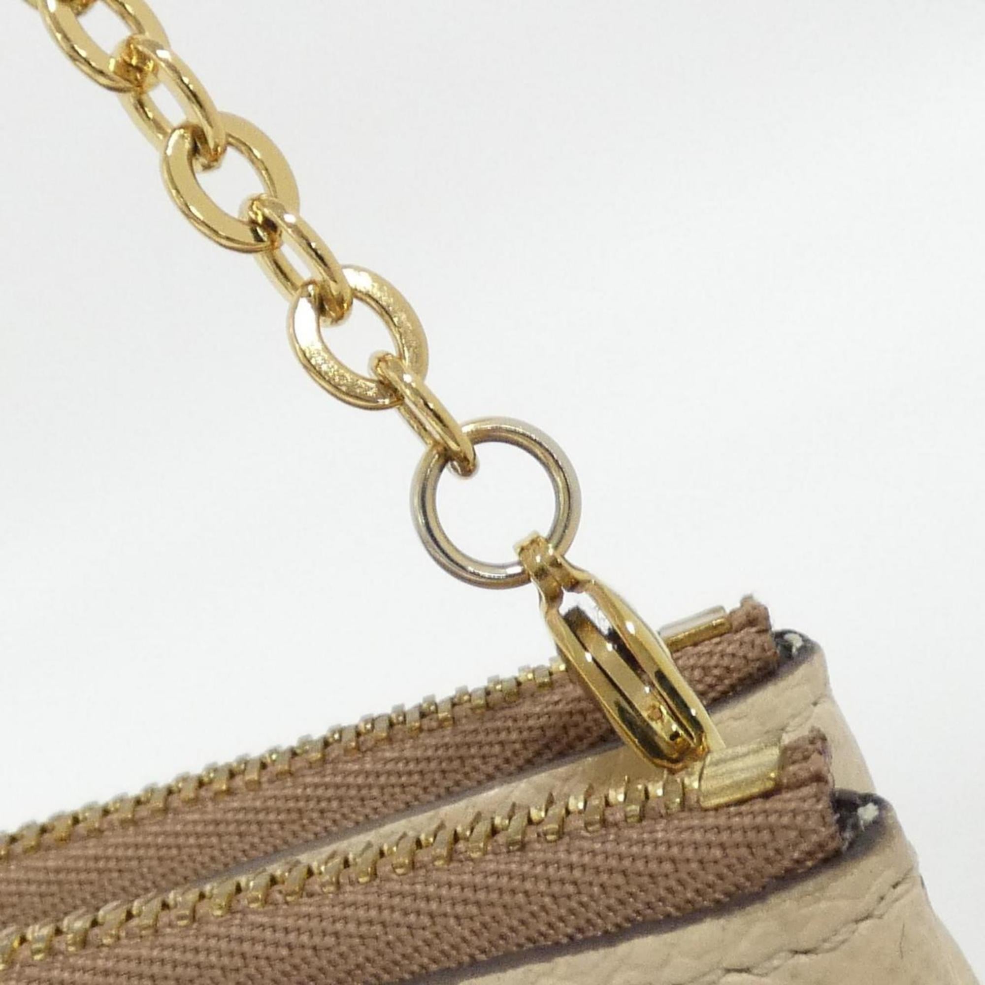 Louis Vuitton Cream Leather Pochette Shoulder Bag