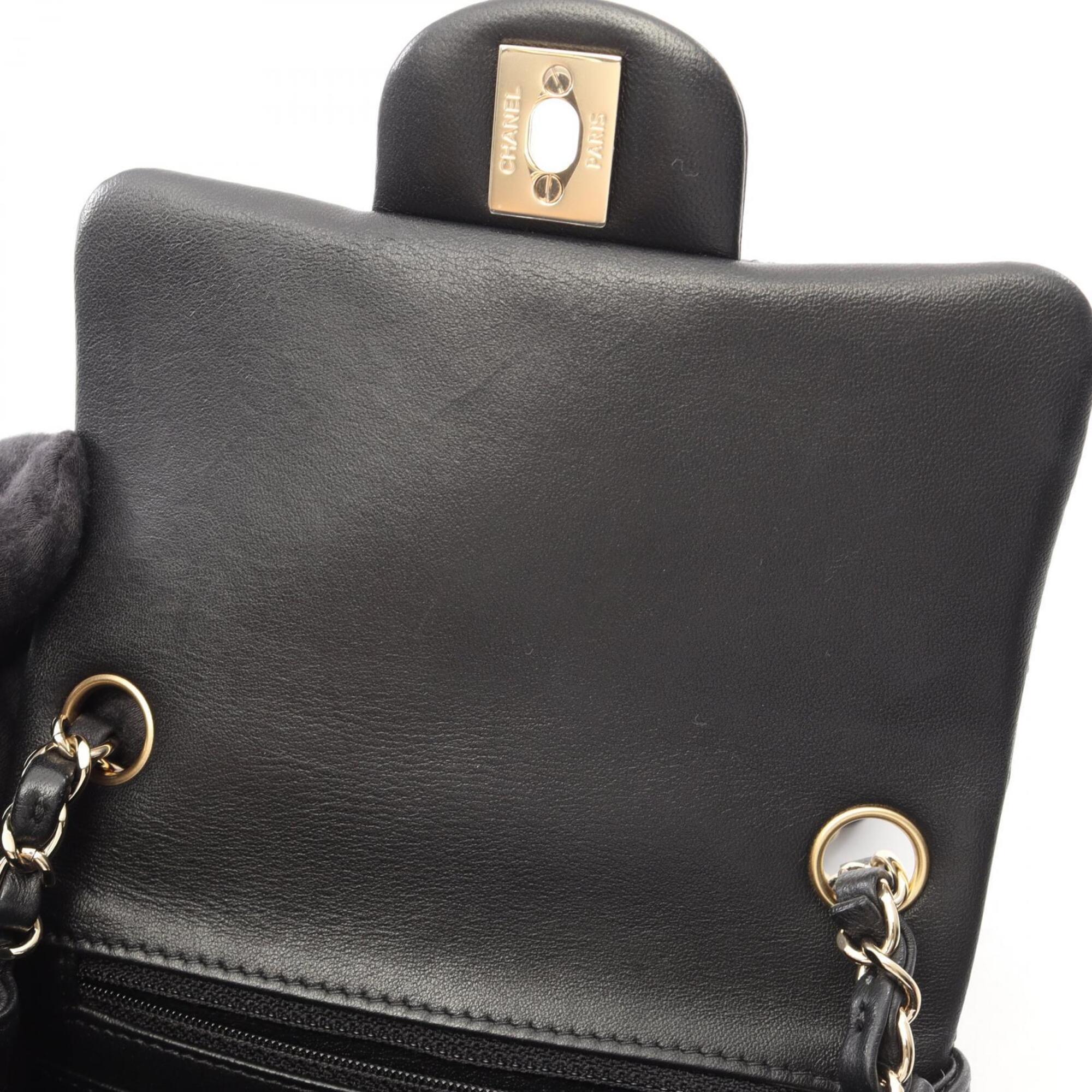 Chanel Black Leather Handbag Shoulder Bag