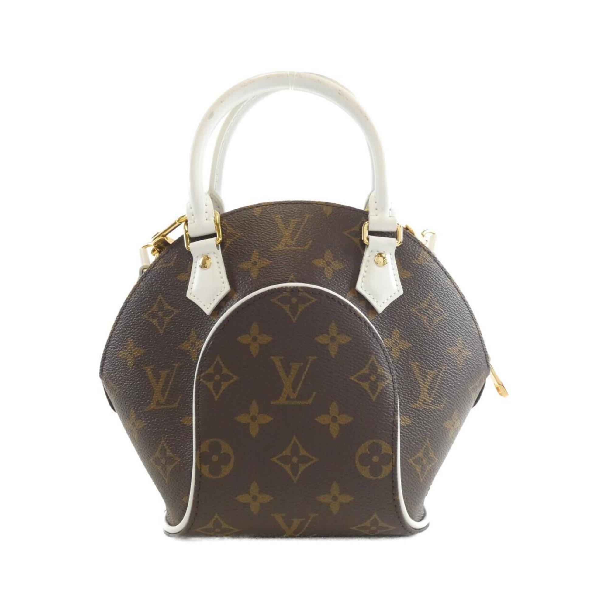 Louis Vuitton Brown Coated Canvas Leather Handbag