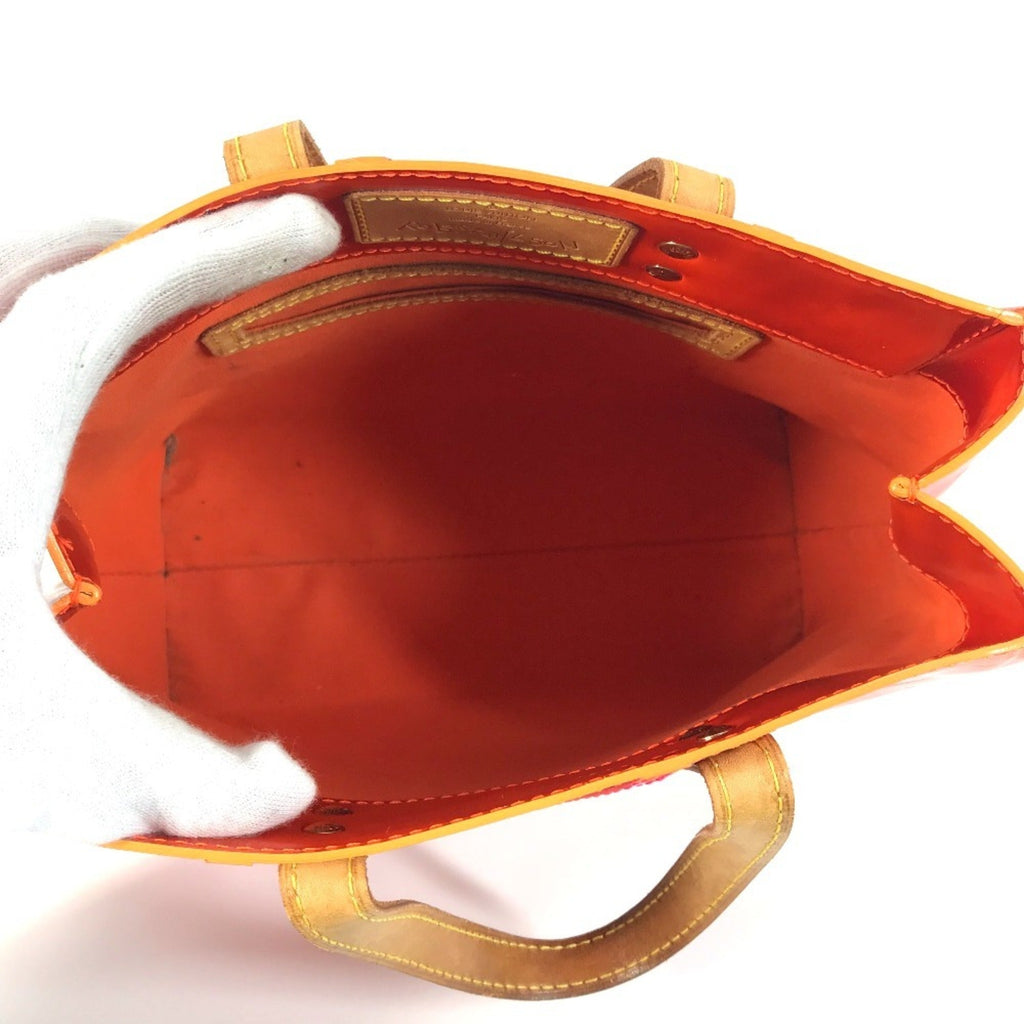 Louis Vuitton Orange Monogram Vernis Handbag Tote Bag
