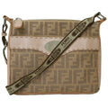 Fendi Selleria Pink Canvas Shoulder Bag