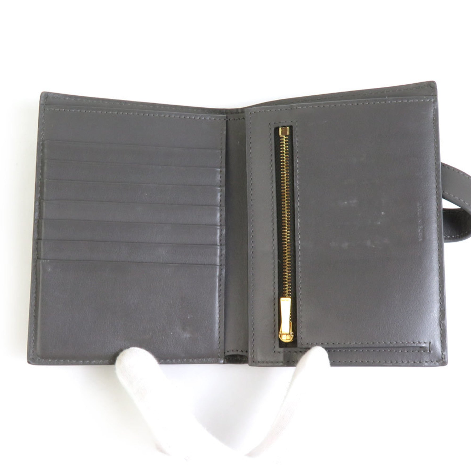 Celine Gray Leather Wallet (Bi-Fold)