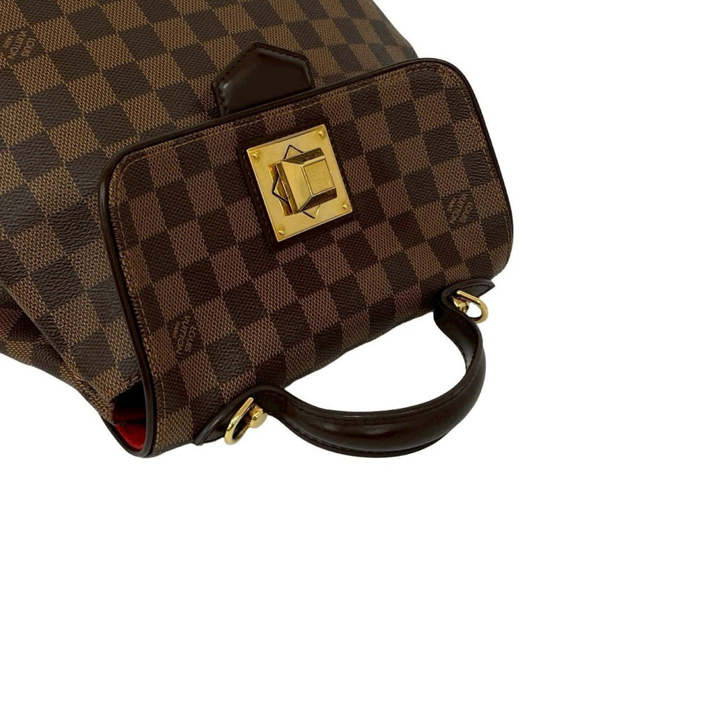 Louis Vuitton Brown Leather Pvc Handbag Shoulder Bag Tote Bag