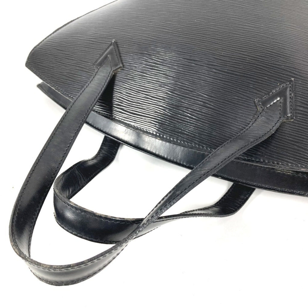 Louis Vuitton Black Noir Epi Leather Handbag Tote Bag