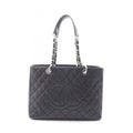 Chanel Black Leather Handbag Tote Bag