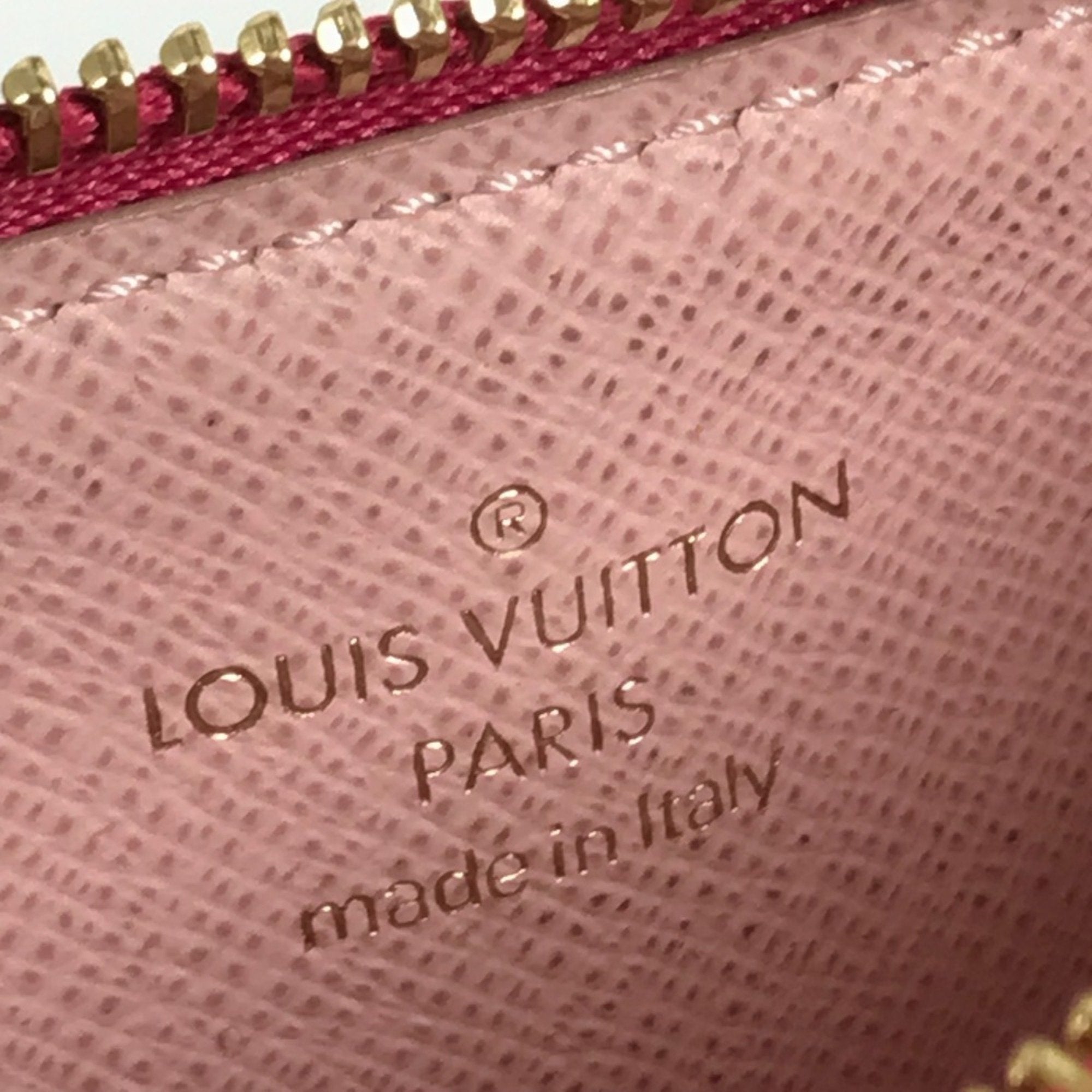 Louis Vuitton Brown Monogram Pink Monogram Coin Purse/Coin Case