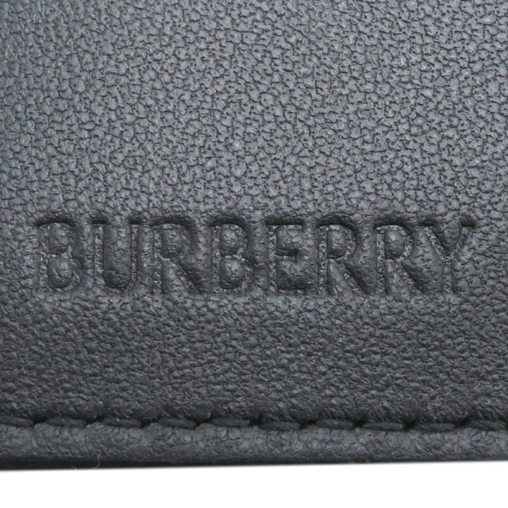 Burberry Black Leather Long Wallet (Bi-Fold)