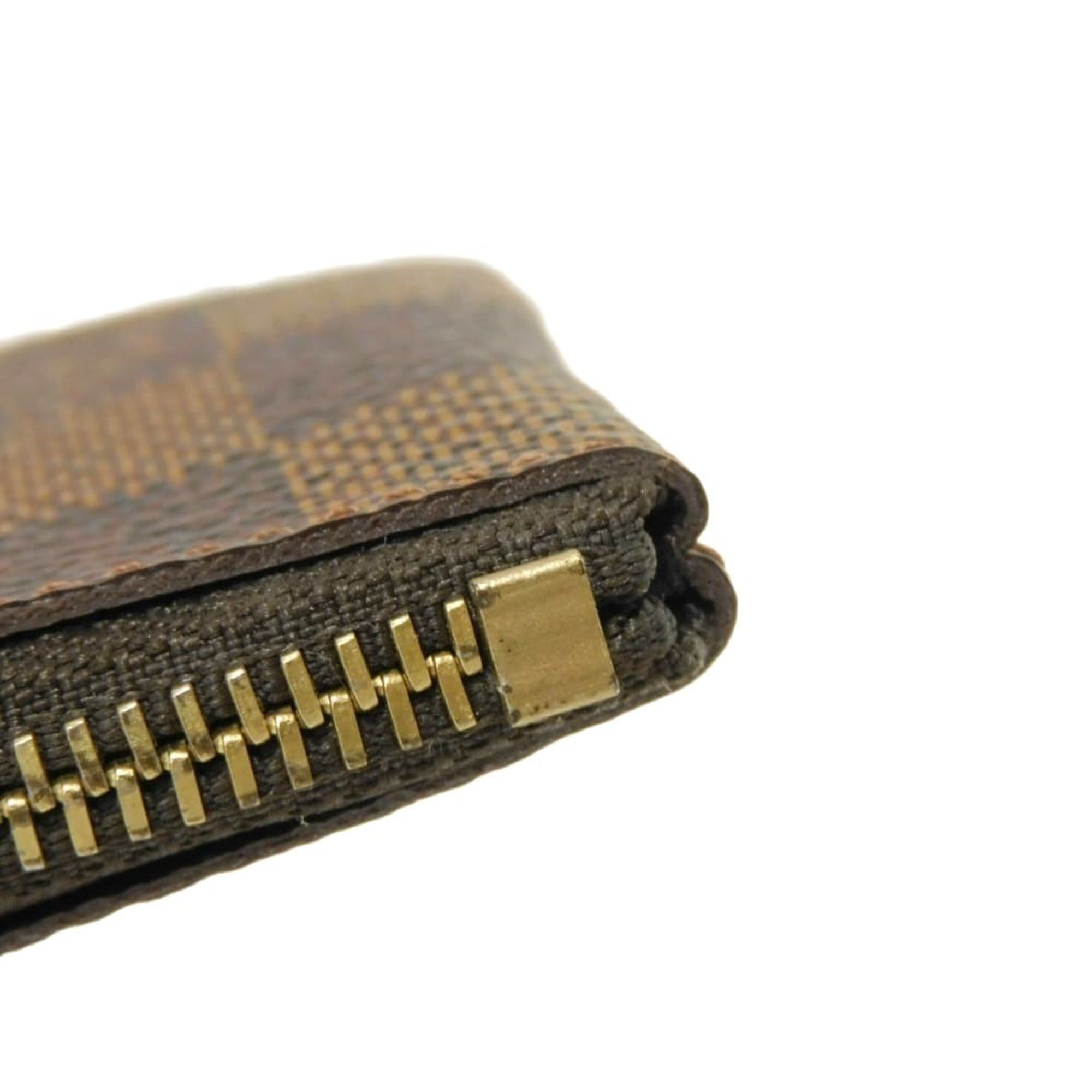 Louis Vuitton Brown Damier Canvas Ebene Damier Canvas Leather Coin Purse/Coin Case