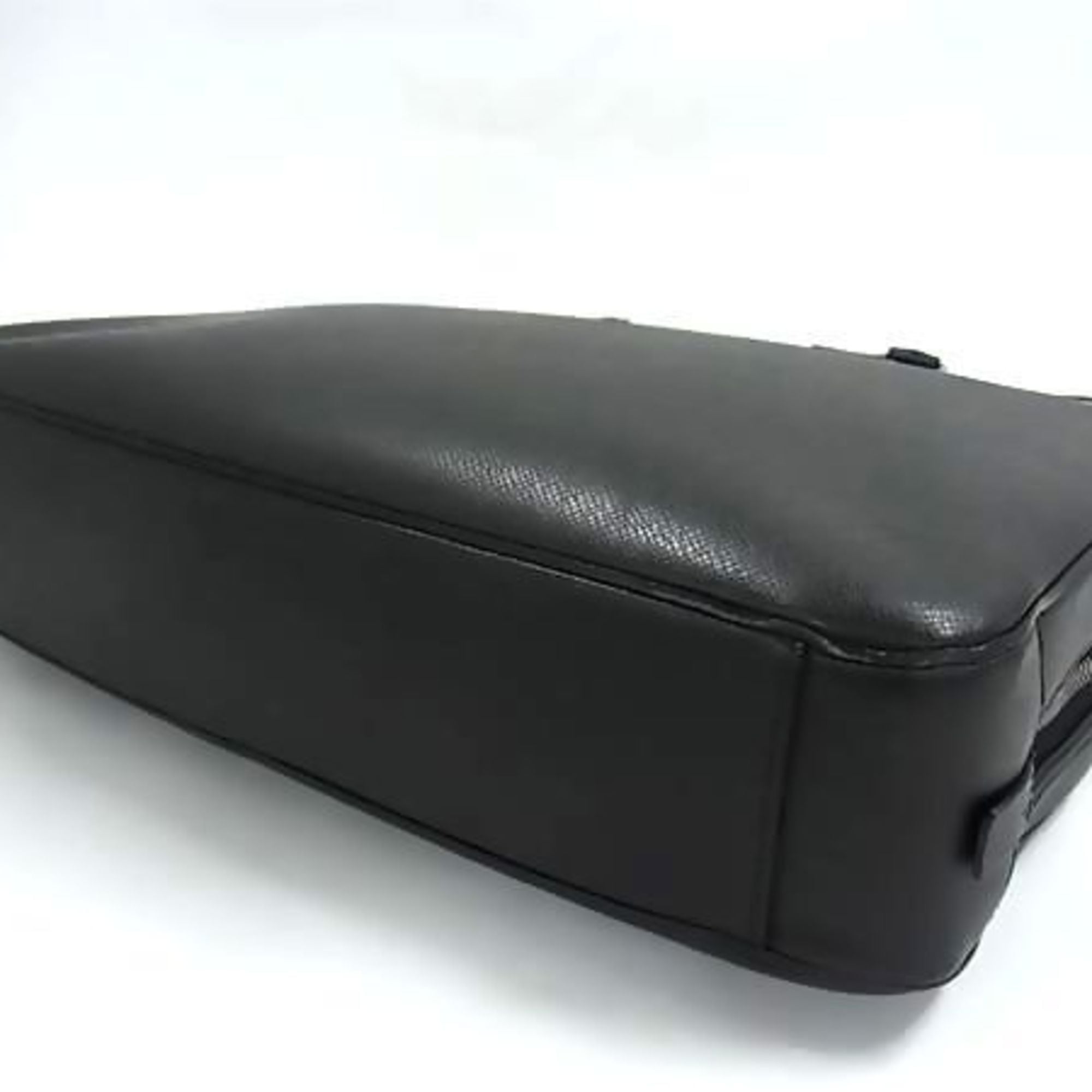 Louis Vuitton Ardoise Black Taiga Leather Briefcase Handbag Tote Bag