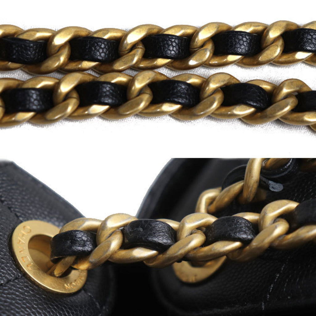 Chanel Black Leather Shoulder Bag