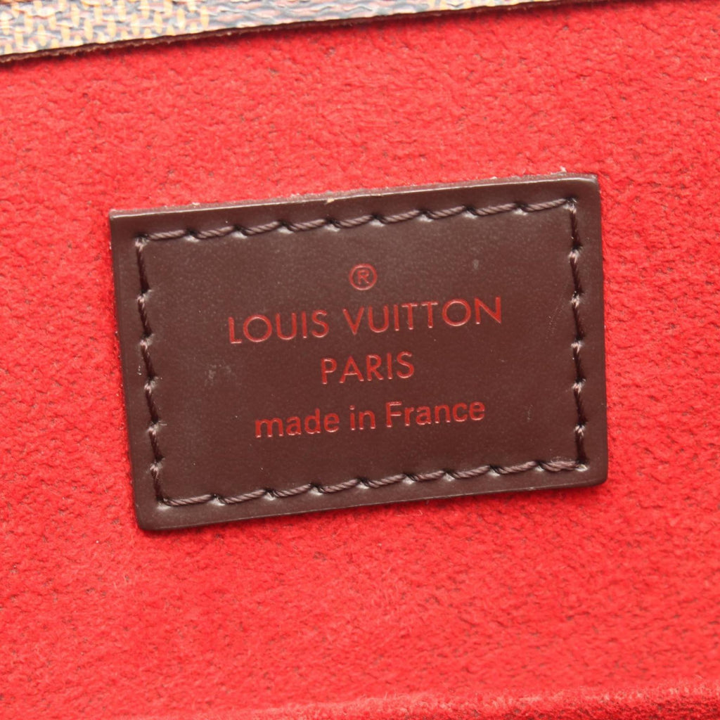 Louis Vuitton Brown Damier Canvas Coated Canvas Damier Canvas Leather Tote Bag