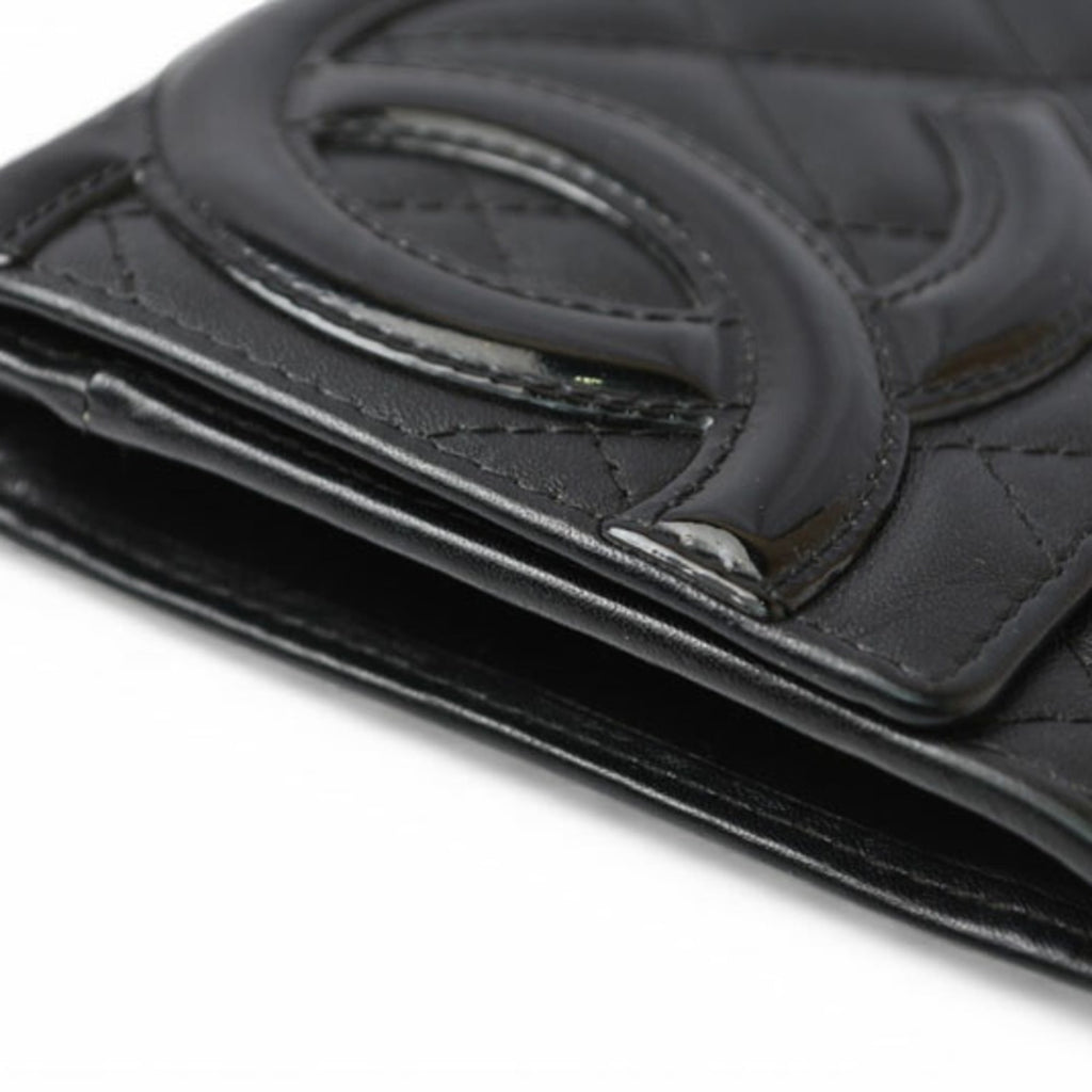 Chanel Black Pink Leather Wallet (Bi-Fold)