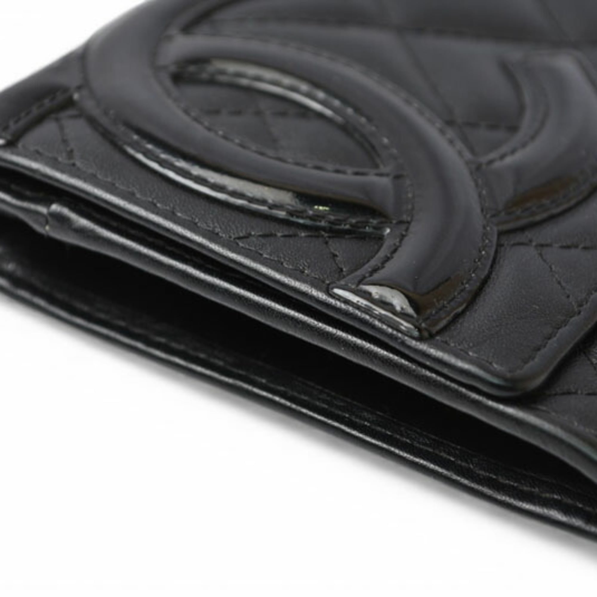 Chanel Black Pink Leather Wallet (Bi-Fold)