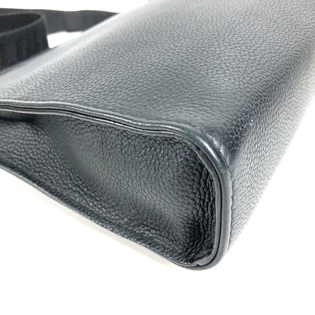 Louis Vuitton Black Leather Clutch Bag Pochette Shoulder Bag