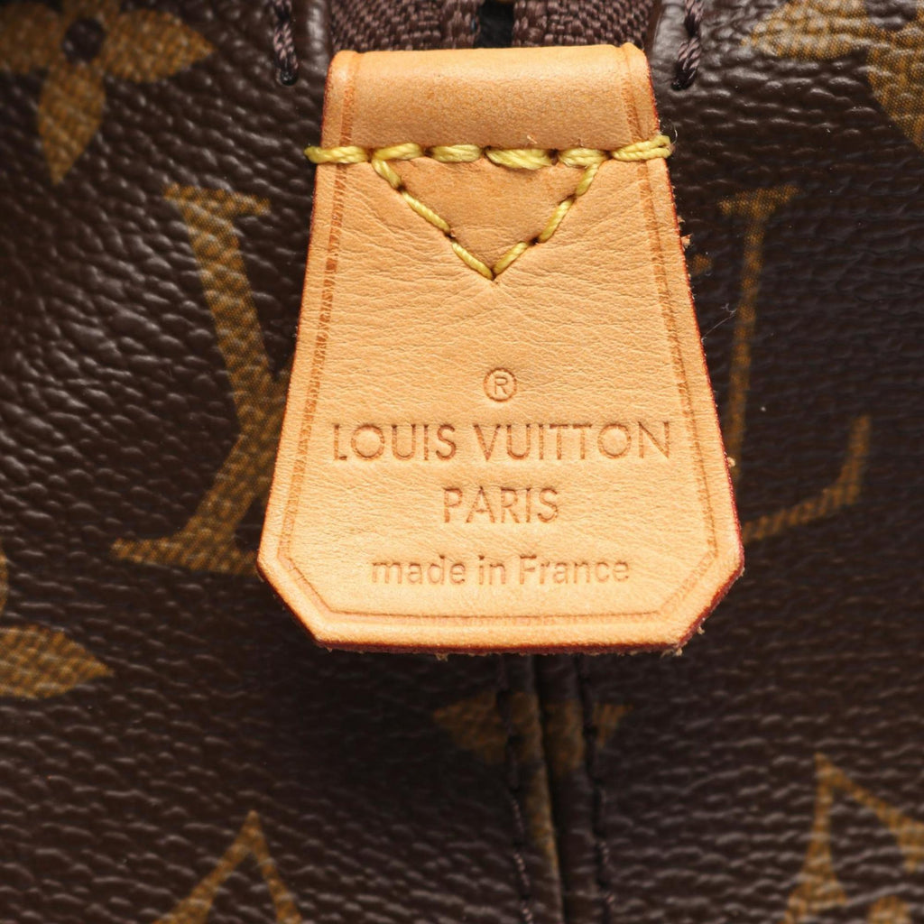 Louis Vuitton Brown Monogram Coated Canvas Leather Boston Bag