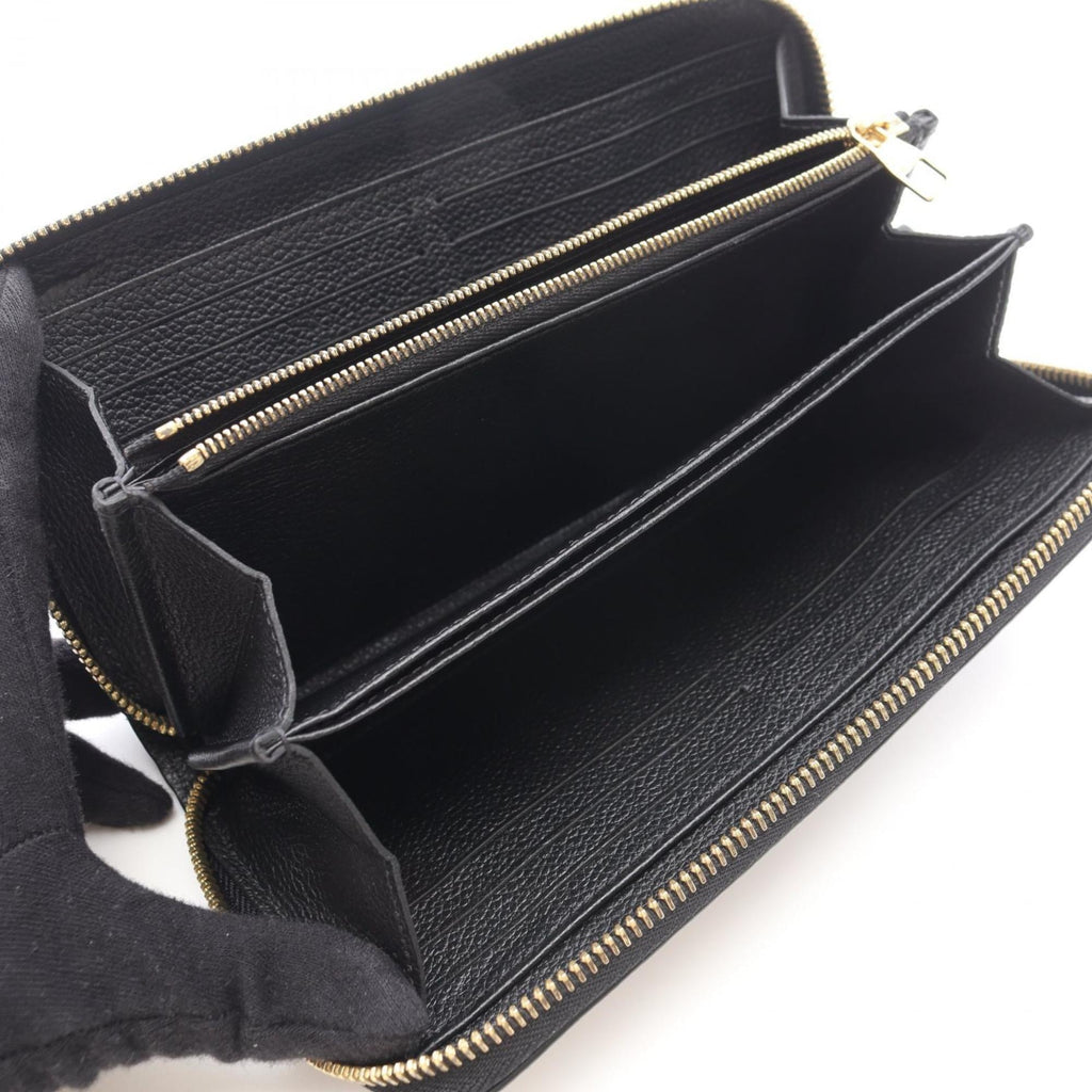 Louis Vuitton Black Ivory Noir Monogram Empreinte Long Wallet